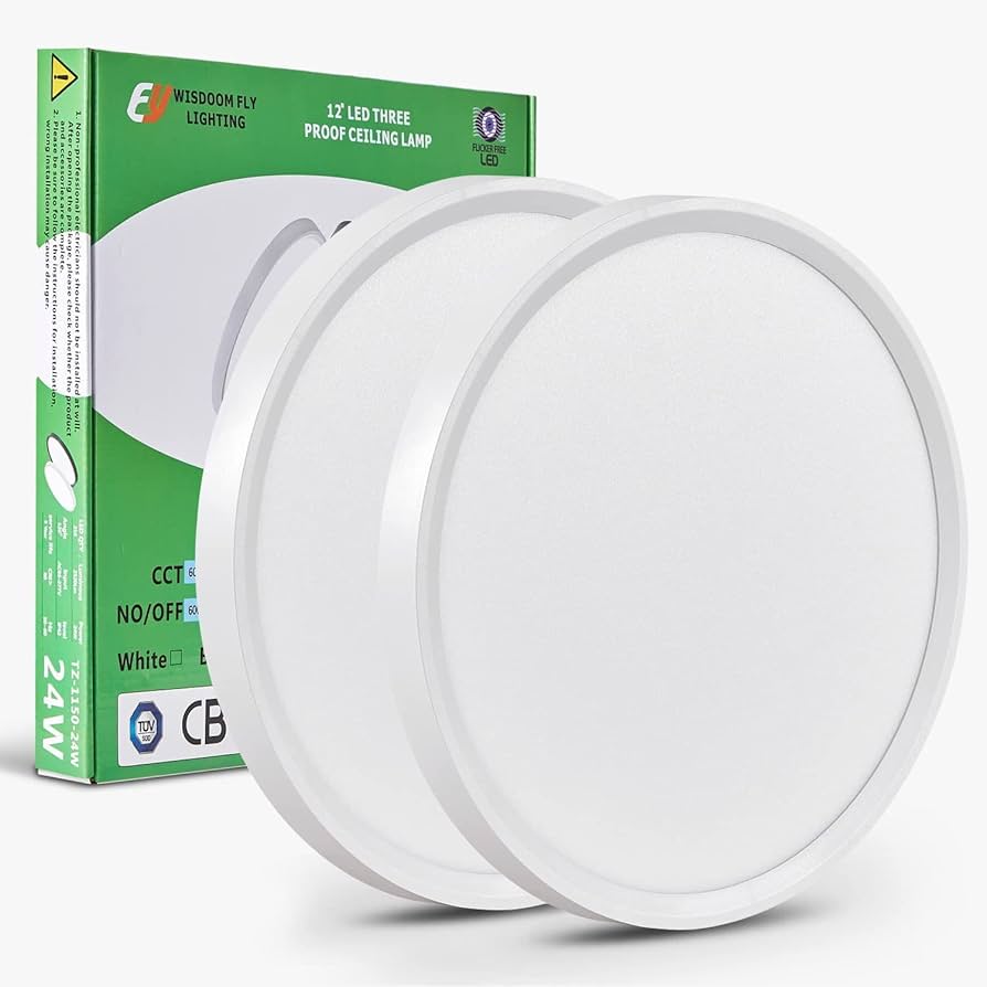 12 Inch LED Flush Mount Ceiling Light, 24W, 2520LM, 3000K